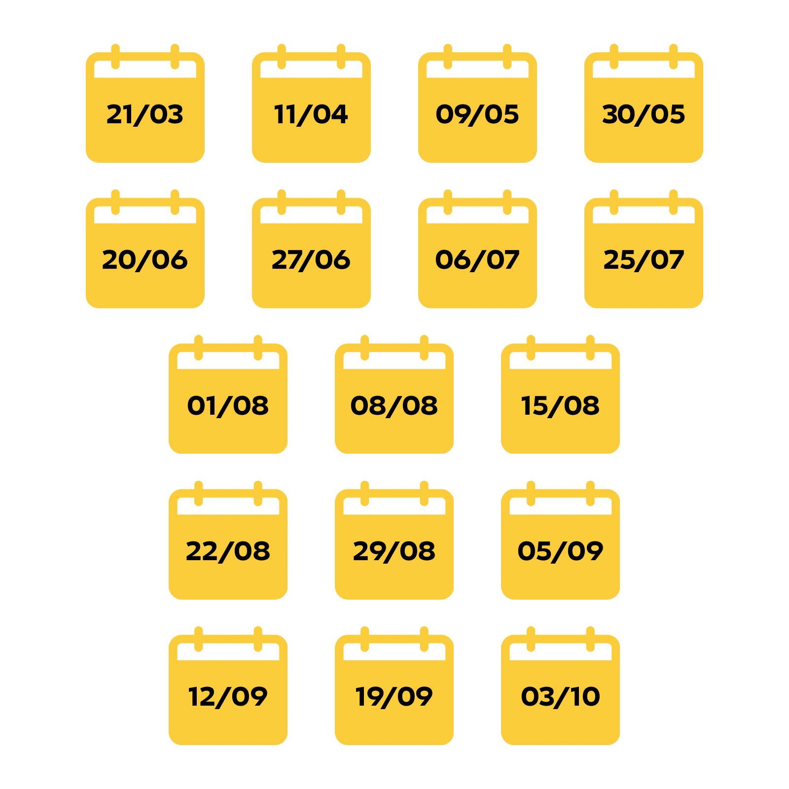 Calendario Maratona de Simulados 2026